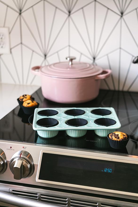 The Silicone Kitchen Reusable Silicone Baking Cups Gift Set Bundle, 24 Regular, 12 Jumbo, 24 Mini, Matte Black