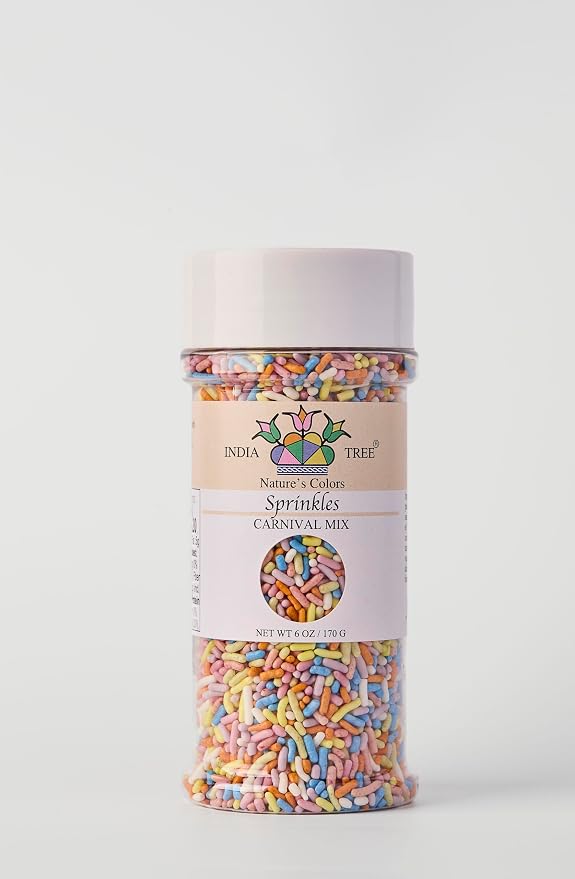 India Tree Nature’s Colors Carnival Sprinkles, 6 oz Jar