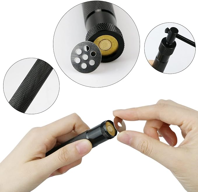 CZWESTC Stainless Steel Clay Extruder with 20 Pattern Discs, Handheld Sugar Paste Press for Fondant Cake Decorating, Polymer Clay Crafts and Ceramic Pottery Sculpture (Black)