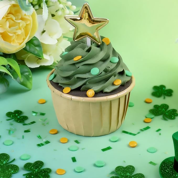 St Patricks Day Sprinkles - 6.53oz Green Shamrock Sprinkles for Cake Decorating, Assorted with Jimmies, Nonpareils, Confetti, Edible Sugar Candy for Baking, Cupcake, Cookie, Ice Cream Toppings