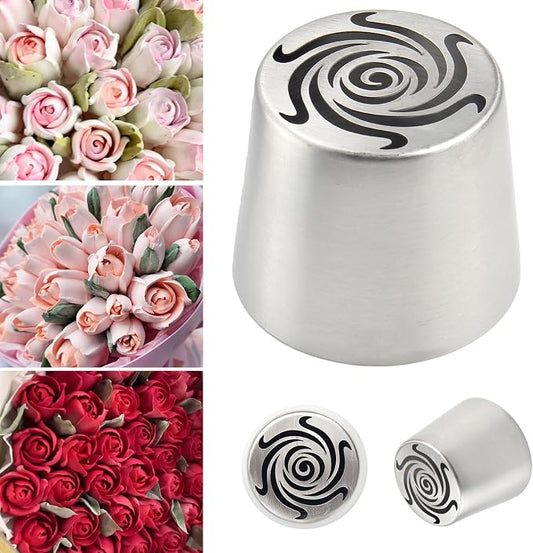 Extra Large Russian Piping Tips for Marshmallows Stainless Steel Flower Frosting Nozzles many styles Cake Decorating Baking tool for Buttercream, Cupcakes Cookies(SL88)