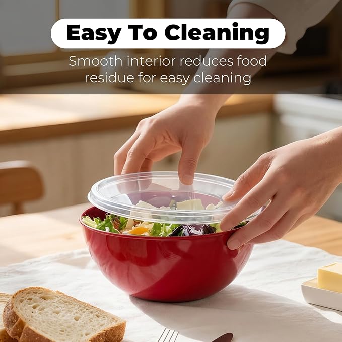 ZHANG XIAO QUAN SINCE 1628 Food Storage Containers Set of 4, PP5 Plastic Fresh-Keeping Container BPA Free, Airtight Lids, Microwave and Freezer Safe, RED