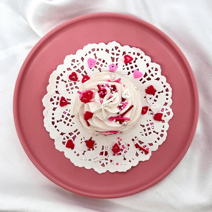 Valentines Sprinkles, 6.53oz Red Pink Heart Sprinkles for Cake Decorating, Edible Hearts for Baking, Ice Cream, Cookies, Cupcake Topper