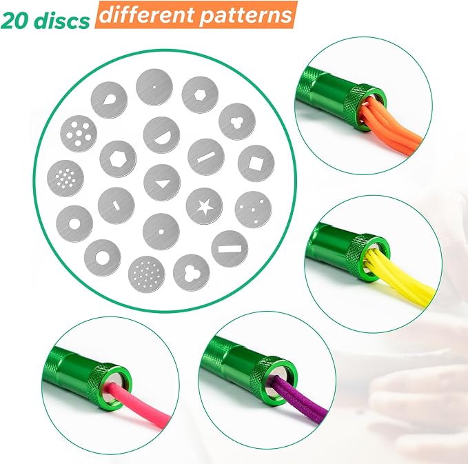 Polymer Clay Tools, Clay Extruder, Sugar Paste Extruder, Cake Fondant Tool Set for Decorating, Ceramics & Pottery Clay Extruders Mixers & Presses (Green)