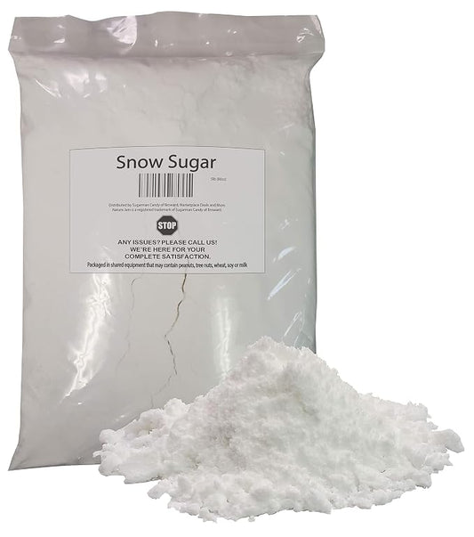 Naturejam NO MELT Sweet Snow Sugar 5 Pound Bulk Bag for Doughnuts and Pastries-White Sugar For Powdered Donuts Origin: Germany