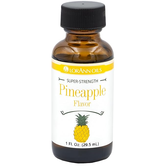 LorAnn Oils Super Strength Flavoring - Used For Candy Making, Flavoring Extracts, Baking, Hard Candy, and Flavor Oils - Bold, Natural Flavors 4X Stronger Than Extracts - Pineapple, 1 fl oz