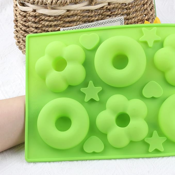 6 Cavity Flower Donut Silicone Chocolate Molds | For Candy Chocolate Cake Decoration