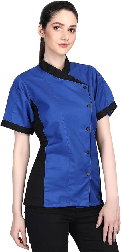 Short Sleeves Only Women's Ladies Side Mesh Chef's Coat Jacket