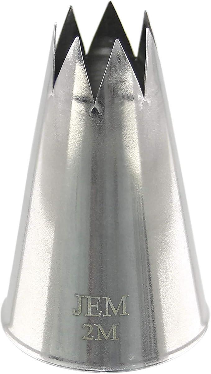JEM Medium Open Star Savoy Piping Nozzle, Decorating Tip, #2M