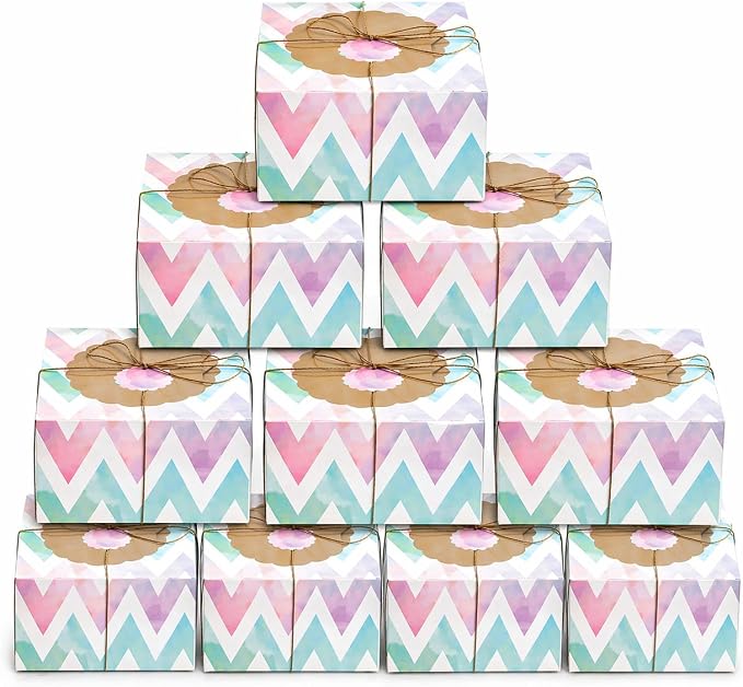 mudrit Cake Boxes with Window 10 Pcs Bakery Boxes for Cakes, Donuts, Brownies, Pie, Pastries and Christmas Cookies: Size 10x10x5 Inches