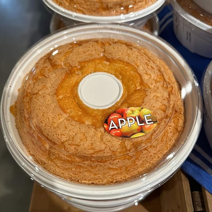 Apple Flavor Label - Grocery Store, Bakery, Farmer's Market Food Labels 1.25 x 2 Inch Oval Shape 500 Total Adhesive Stickers