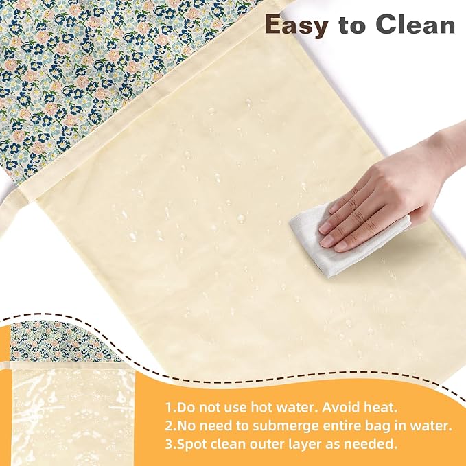 2 Pack Beeswax Bread Bags for Sourdough Homemade Bread, XL Reusable Bread Storage Bag, Organic Waxed Line and Linen Fabric Bread Bag for Home Bakers, Picnics Work or Gift-Giving