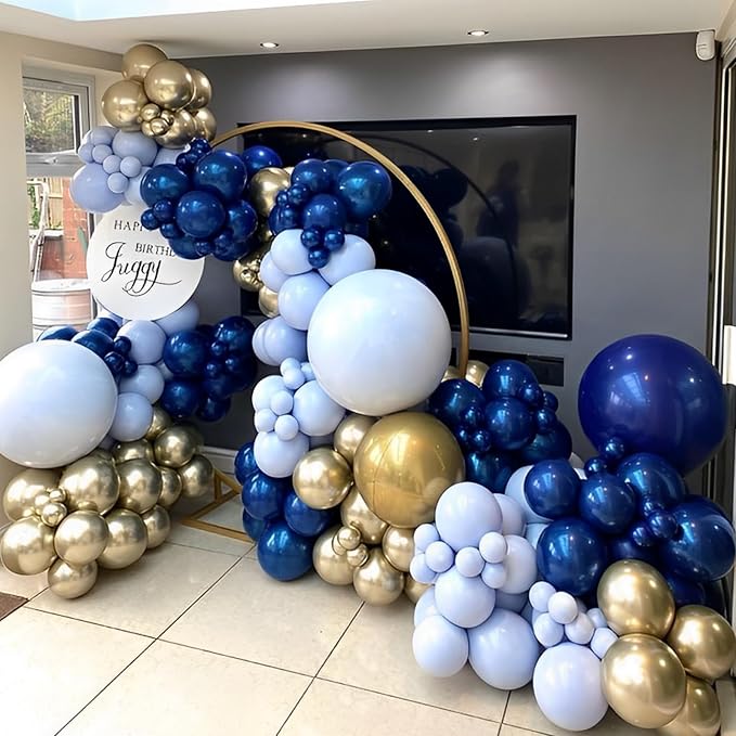 Voircoloria 110pcs Navy Blue Balloons 12inch Dark Blue Latex Party Balloons for Graduation, Wedding, Birthday, Baby Shower, Gender Reveal, Anniversary Party Decorations