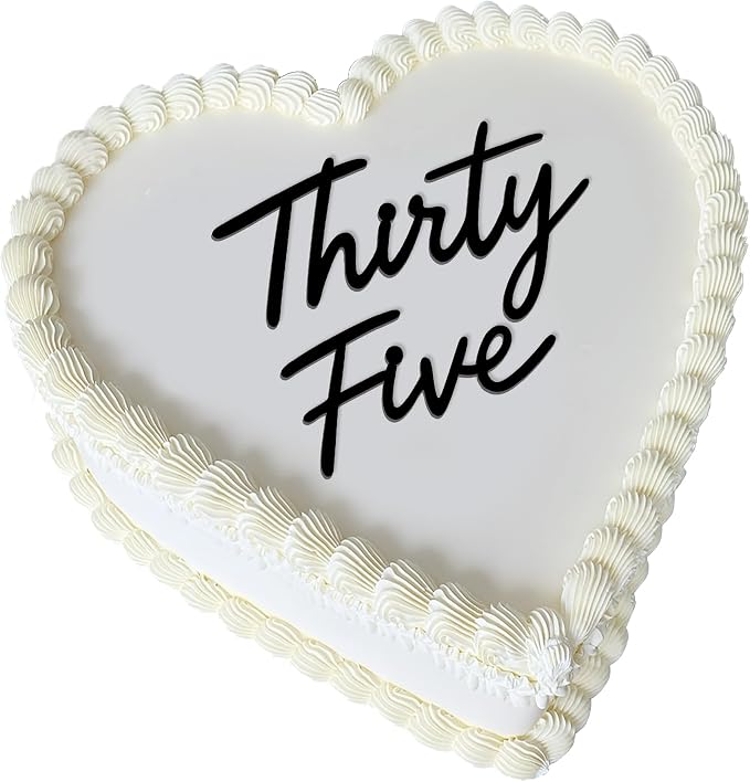 Thirty Five Cake Topper, Acrylic 35th Birthday Cake Decoration for Birthday Party (thirty five)