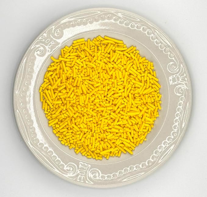 Yellow Sprinkles 4oz pack for Baking Cakes, Cupcakes, Cookie Decorations, Ice Cream and Donut Toppings Edible Decorating Baking Supplies (Yellow)