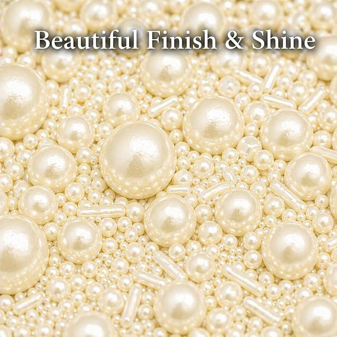 Confect Sprinkles for Christmas Cakes & Cupcakes Decoration | Birthday Sprinkles | Assorted Pack of 5 Wedding Glamour Pearls | Mix Dragees, Jimmies & Sparkling Sugar | Vegan, Gluten-Free, Soy-Free, Dairy-Free, Palm Oil-Free- 5 Oz