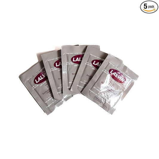 Craft A Brew - Lalvin 71B Wine Yeast - Dry Wine Yeast - For Fruity Wines & Ciders - Ingredients for Home Fermenting - Wine Making Supplies - [5 pack]