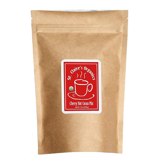St. Claire's Organic Hot Cocoa, Cherry, 12 Ounce bag (20 servings) | Allergen-Free, Vegan, GMO-Free, Gluten-Free | Made in our Allergen-Free facility