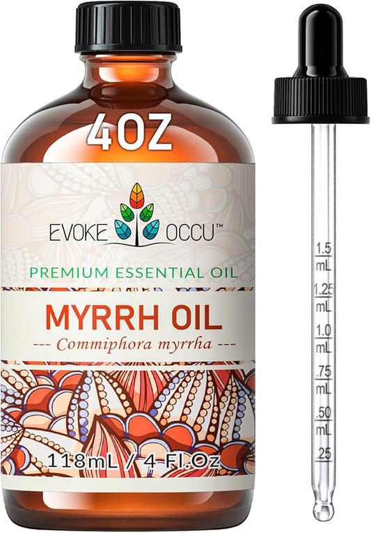 EVOKE OCCU Myrrh Essential Oil for Discomfort Relief, Skin Care - 4 Fl Oz