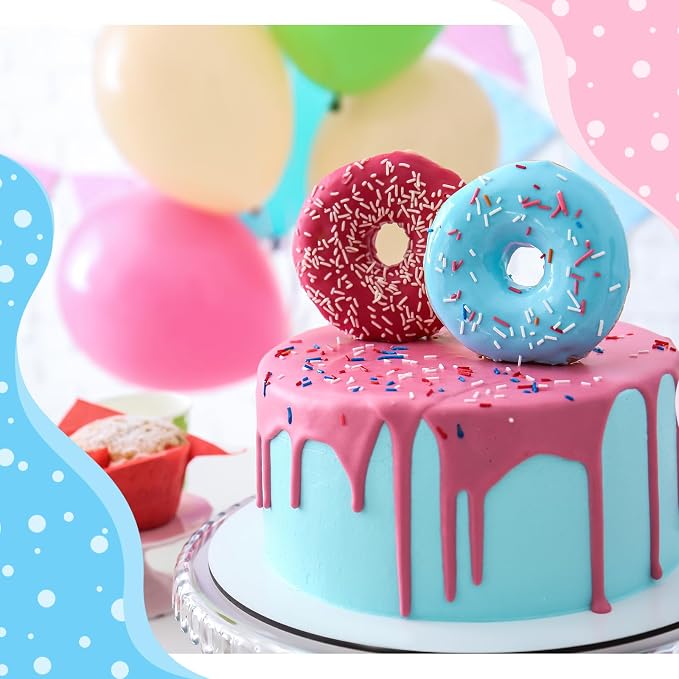 LemonRoad Pink Round Donut Cake Pop Mold Plastic Cake Pop Press Molds Shapes 3.46 Inch Large Circle Mold for Donut Bagel Making
