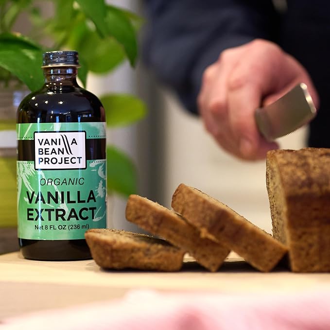 Organic Vanilla Extract | Pure Vanilla Bean Perfect For Cooking and Baking | Vanilla Bean Project | 8 Ounce