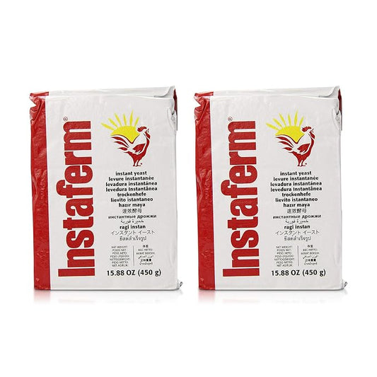 Lallemand Instaferm Instant Dry Yeast Leavening Agent, Red, 15.88 Oz (2 pack)