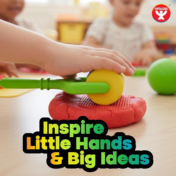 Hygloss 13 Pcs Dough Tools Set – Dough Extruders + Dough Cutters Set – Educational Modeling Clay Tools – Preschool Toys & Toddler Activities – Arts & Crafts for Kids Ages 3-5