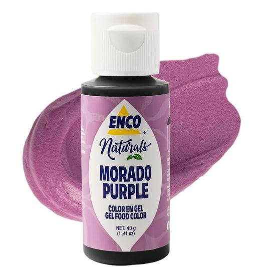 ENCO Natural Food Coloring Gel Purple (1.41 oz) – No Artificial Dyes, Vibrant Colors for Icing, Buttercream & Fondant – Kosher & Vegan Colors – Baking & Cake Decorating