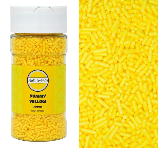 Mystic Sprinkles Solid Color Jimmy Sprinkles (Yummy Yellow Jimmies)
