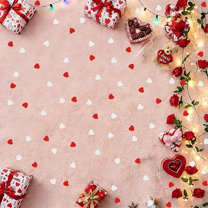 Heart Confetti, Valentines Day Heart Glitter Confetti Decorations, 50g Red Sliver Metallic Foil Sequins Sprinkles Table Decorations for Valentine's Day Wedding Home Birthday Anniversary Party Supplies