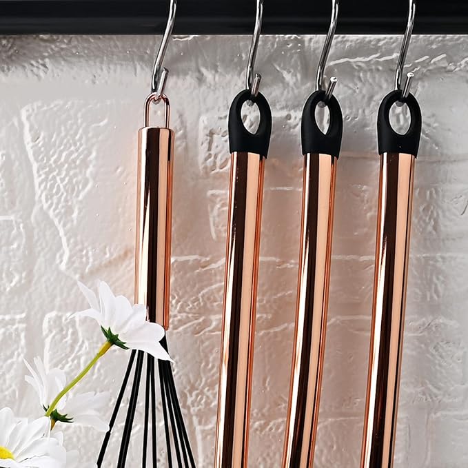 1pc Black & Copper Silicone Solid Turner, Heat Resistant Kitchen Spatulas, Ideal Cookware for Frying, Baking, Flipping, Turning, Fish, Eggs, Meat.