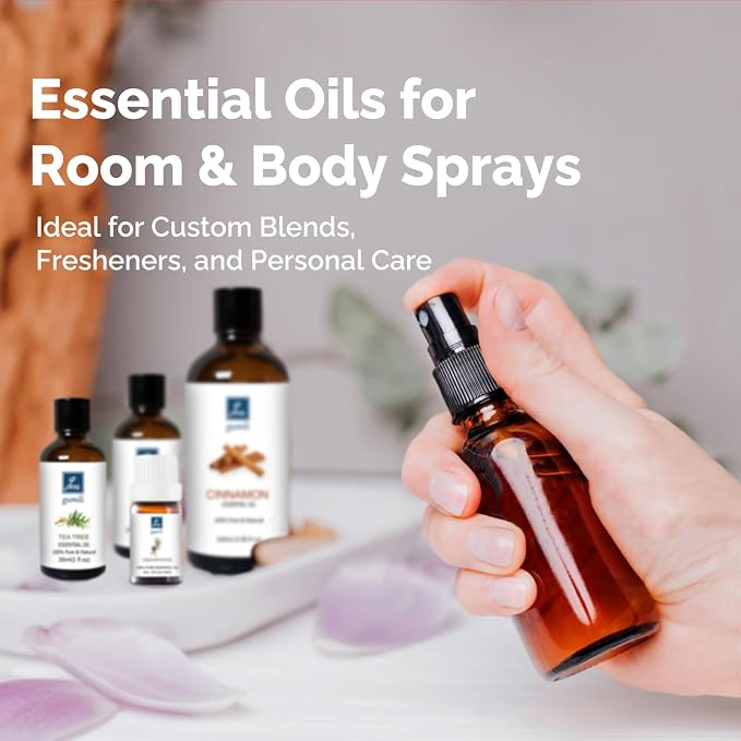 GM Gumili Geranium Essential Oil 1 Oz, 100% Pure Geranium Oil for Diffuser, Skin, Hair, Face, Soap & Candle Making, Aromatherapy & Massage