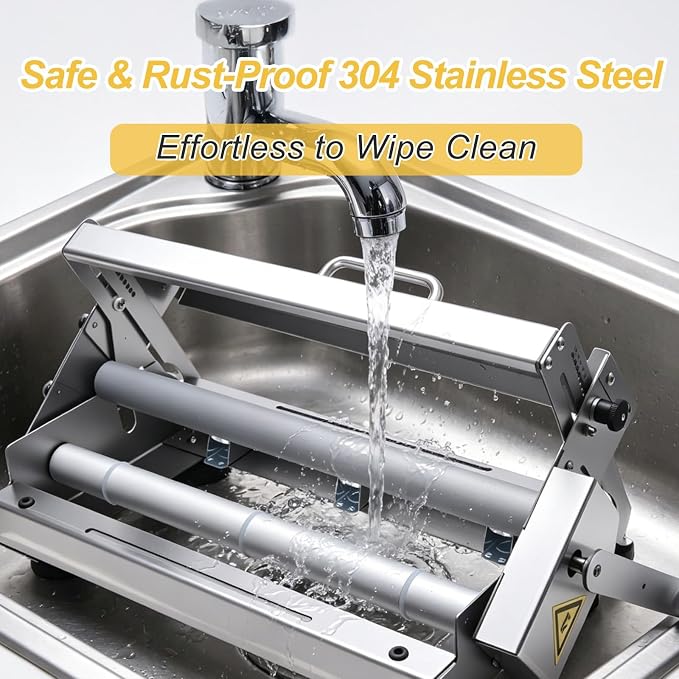 40.5"x22.8" Dough Sheeter Machine with Adjustable Thickness 0-25mm, Folding Dough Sheeter Machine for Commercial Home Bakery, Stainless Steel Portable manual sheeter for Pizza, Puff Pastry(400B)