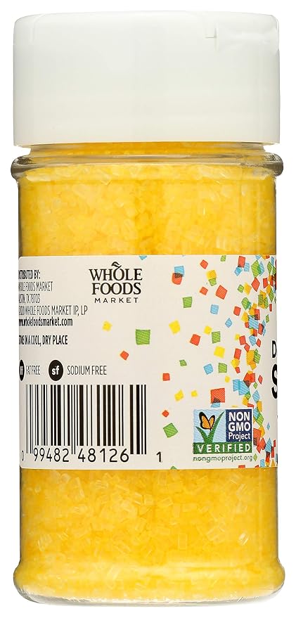 365 by Whole Foods Market, Yellow Decorating Sugar, 3.3 Ounce (Pack of 5)