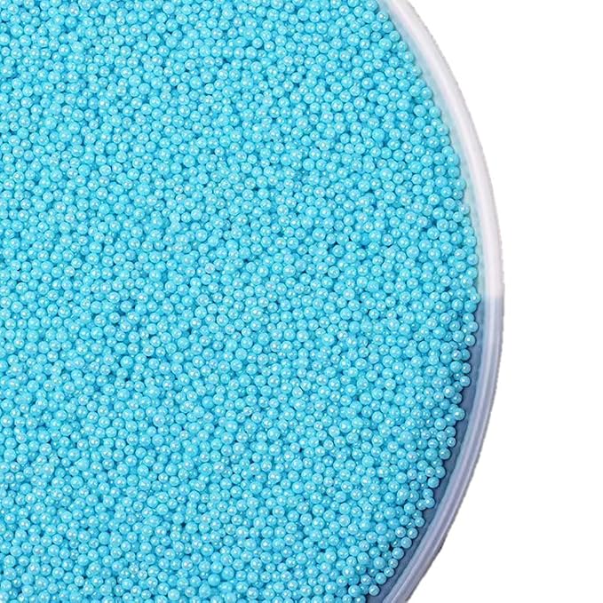 Blue sprinkles Edible Pearl Spinkles 130g/4.6oz,Cake Dessert sprinkles,Cookie sprinkles,Sugar Pearls, Edible Candy Pearls for Cake Cupcake Decorationg 2mm (Blue)