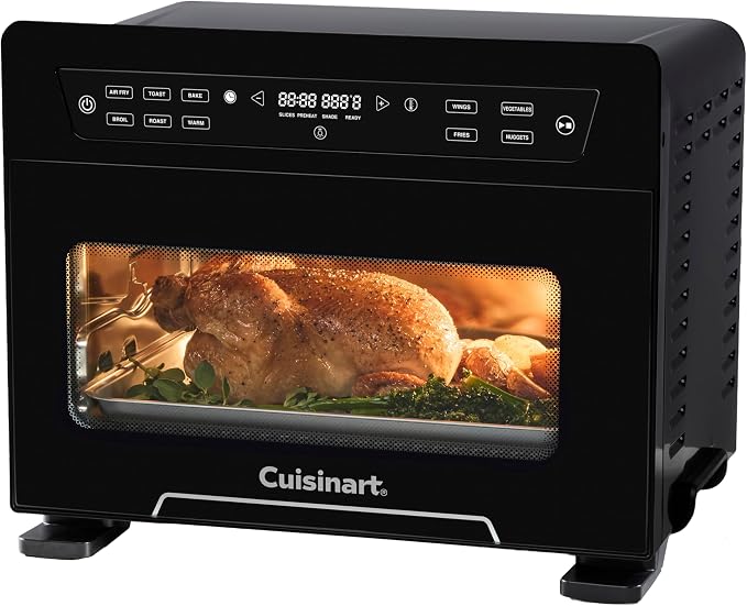 Cuisinart 10-in-1 Digital Air Fryer Toaster Oven, Countertop Convection Oven with Stainless Steel Interior Air Fry, Bake, Toast & Roast, Family Size Fits 4-lb. Chicken, PFAS Free Accessories