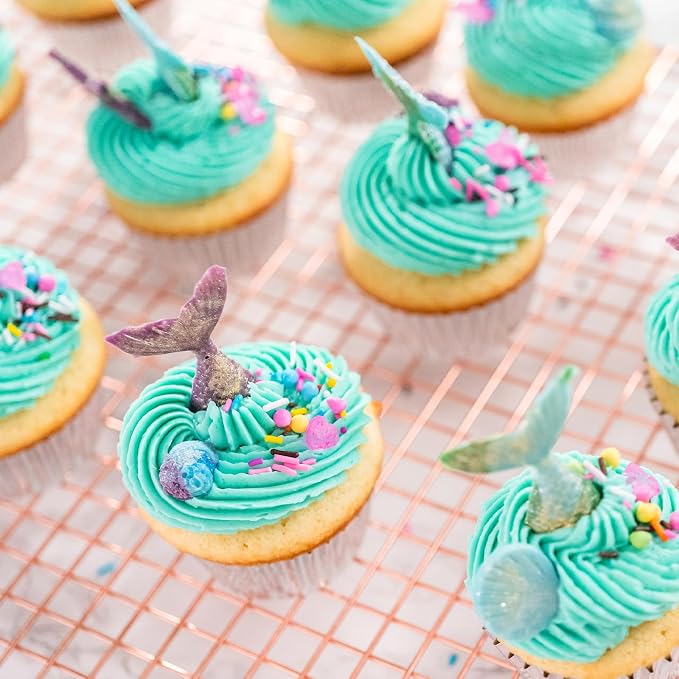 Twisweet Mermaid Sprinkles, Edible Pearl Stars Sprinkles for Cake Decorating, Mix Baking Candy, Ocean Theme Cake Topper Cupcake Cookie Ice Cream Decorations, Birthday Children's Summer Party Supplies (130g/4.58oz)