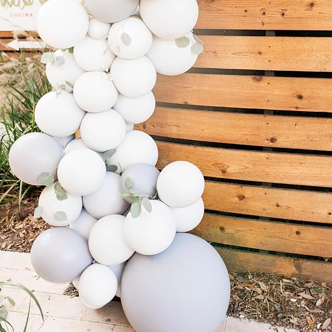 Voircoloria Gray Balloons, 66pack 12inch Grey Latex Party Balloons for Graduation, Wedding, Birthday, Gender Reveal, Baby Shower, Bridal Shower, Anniversary Party Decorations