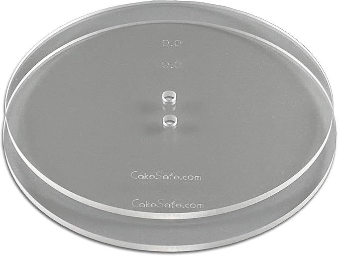 CAKESAFE – 2-9” Clear ¼” Acrylic Disks – Perfect Icing Tool to Smooth the Buttercream on Your Cakes