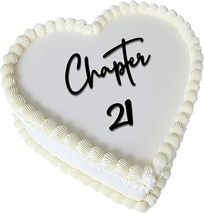 Chapter 21 Cake Topper – Acrylic 21st Birthday Cake Decoration for Girls & Boys, Happy 21st Cake Topper for Party, Modern Coming of Age Birthday Decor (chapter 21)