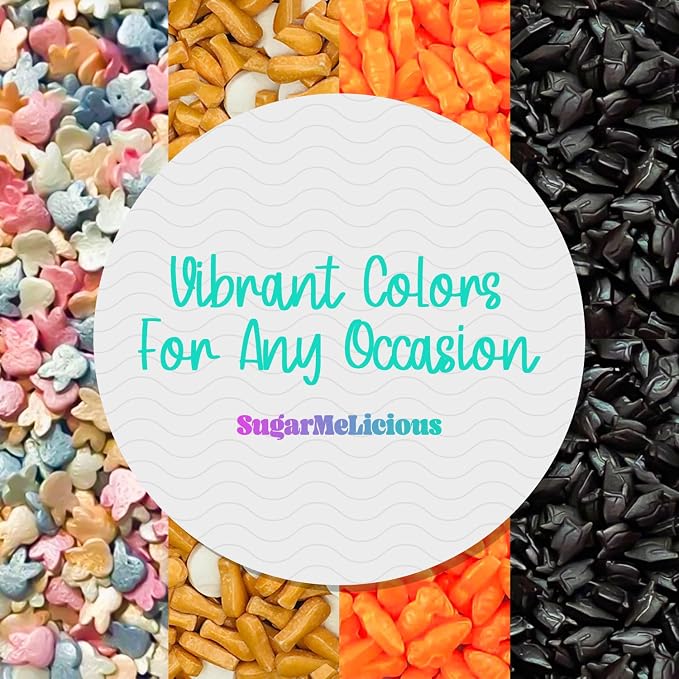 SugarMeLicious Carrot Sprinkles, Festive Sprinkle Mix for Baking & Decorating, Perfect for Cakes, Cupcakes, Cookies, and Desserts (3 oz)