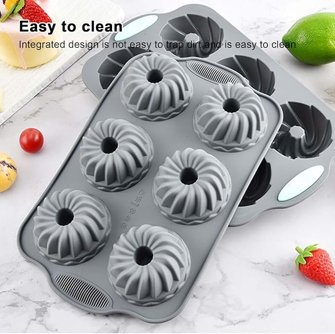 Ice Donuts Mold - Silicone Freezer Molds, Wreath Design Silicone Blocks Maker | 3 Pieces Ice Tray For Kitchen Drinks Beverage Cocktail Soap Chocolate Pasty DIY Bakery Holidays Christmas
