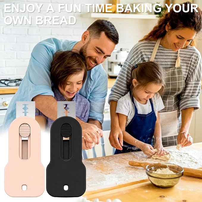 2pc Bread Lame Sourdough Scoring Tool Knife Baking Tool - Magnetic Safe Stable Dough Scorer Bread Cutter with Replaceable Blade for Homemade Baking Gifts