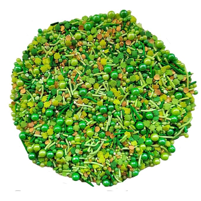 Homankit St Patrick's Day Baking Sprinkles Edible Cookie Decorations Cake Cupcake Topper Decoration 3.35 Ounce