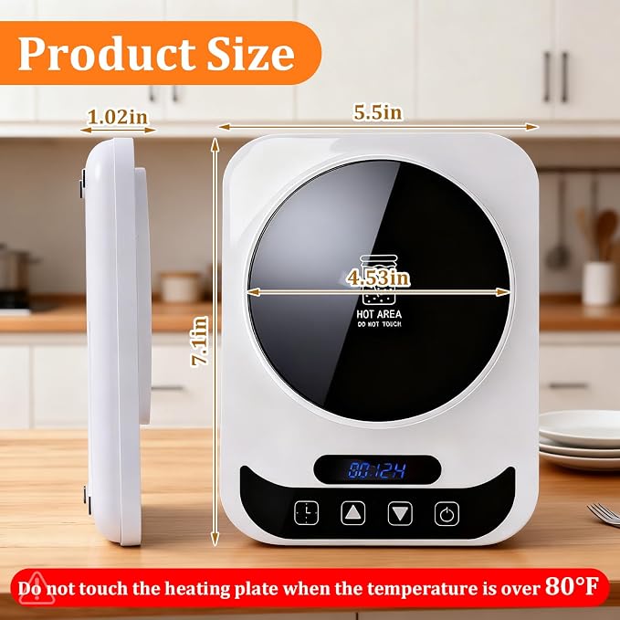 Bread Starter Warmer - Sourdough Starter Warmer Electric with Precise 1°F Thermostat Control (70-100°F) - Sour Dough Heating Mat Pad - 12H Timer - Memory Function - Sourdough Warming Mat
