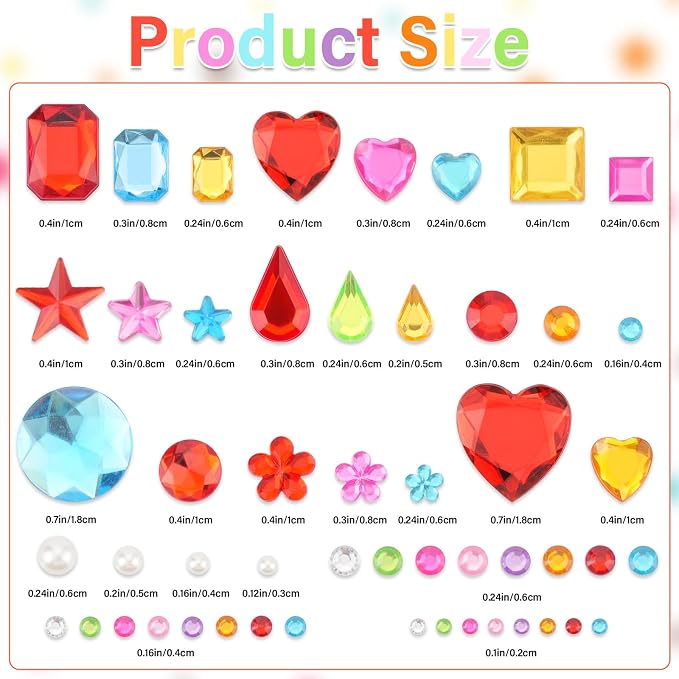 MMonDod 22 Sheets Gem Stickers, 4634 Pcs Self Adhesive Rhinestone Stickers | Self adhesive rhinestone gem stickers for crafts, scrapbooking, card making, DIY decor, party supplies and handmade projects