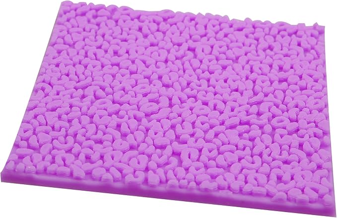Silicone Texture Mats for Cake Decorating, Fondant Impression Mat, Cake Silicone Embossing Molds, Purple Lace Pattern for Cupcake Topper Clay Texture Stamp Birthday Set of 5