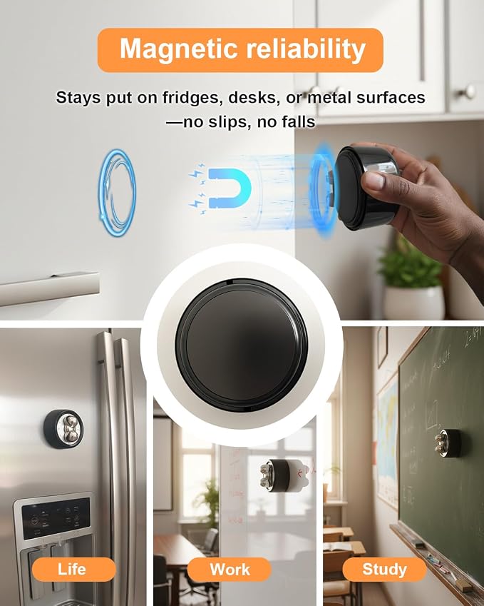 Kitchen Timer, 60-Minute Mechanical Timer with Magnetic Back - No Batteries Required - Loud Alarm, Wind Up Manual Time Countdown Reminder for Cooking, Baking, Exercise, Study, Working, Gaming, Black