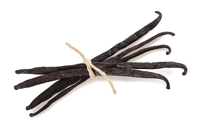 5 Organic Madagascar Vanilla Beans - Whole Grade B Pods for Baking Homemade Extract Brewing Coffee Cooking