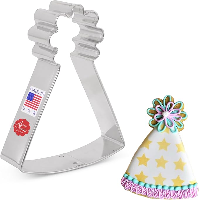 Ann Clark Birthday/Party Hat Cookie Cutter, 4" Made in USA